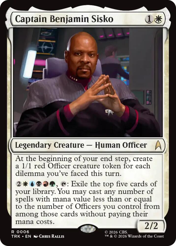 Captain Benjamin Sisko 6 card from Star Trek