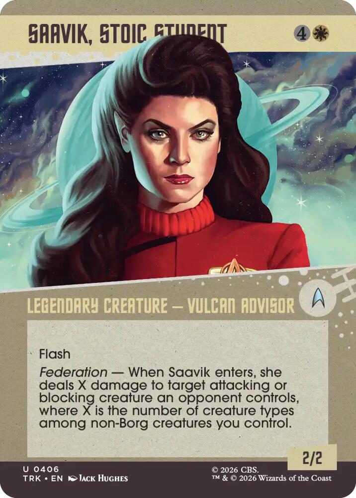 Saavik, Stoic Student (Showcase) 406 card from Star Trek