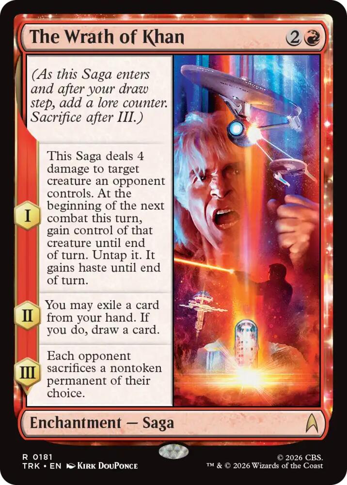 The Wrath of Khan 181 card from Star Trek