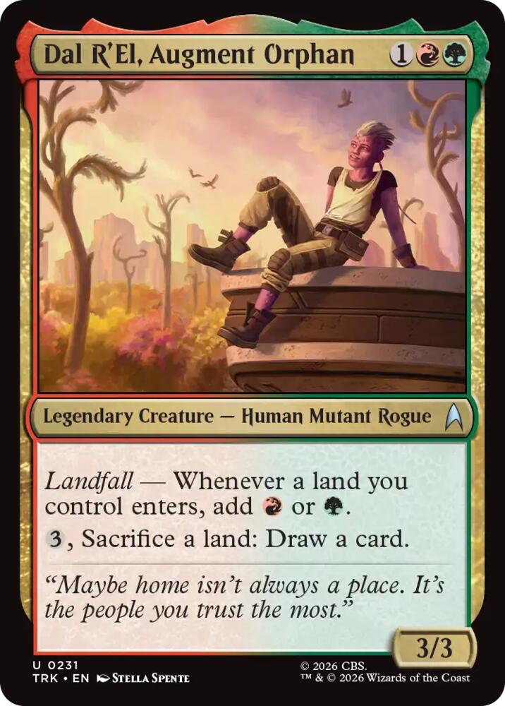 Dal R'El, Augment Orphan 231 card from Star Trek