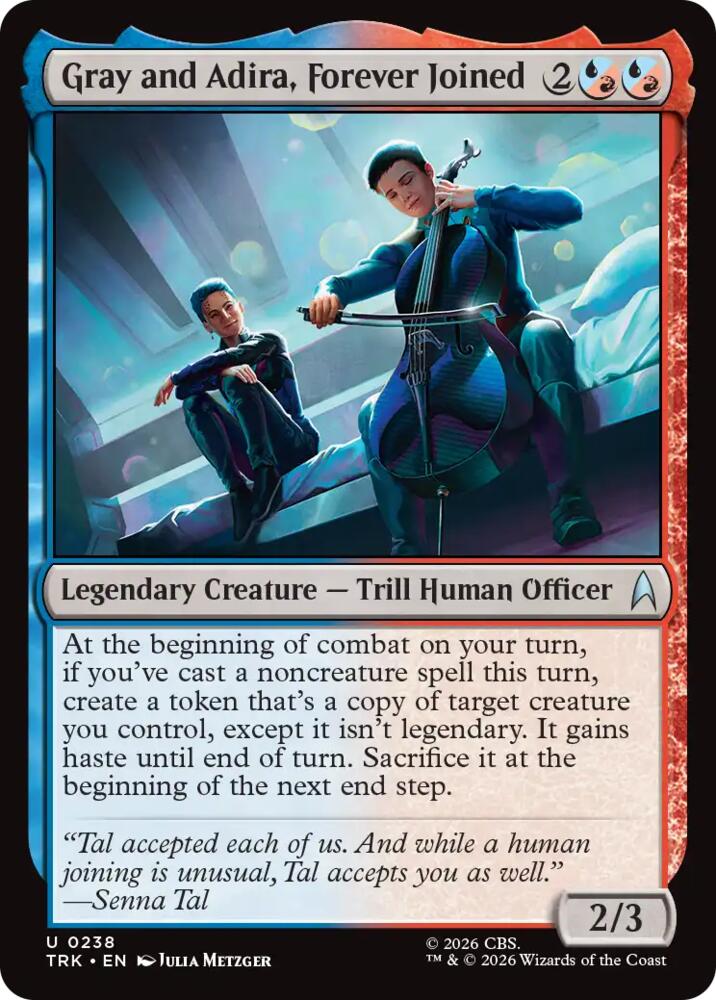 Gray and Adira, Forever Joined 238 card from Star Trek