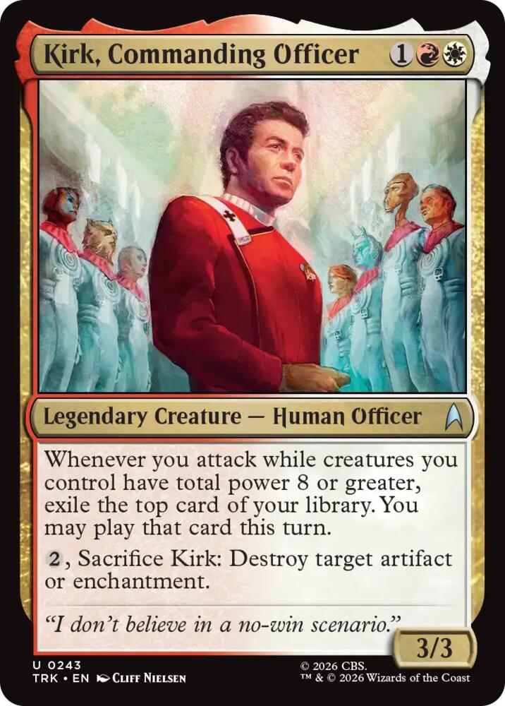 Kirk, Commanding Officer 243 card from Star Trek