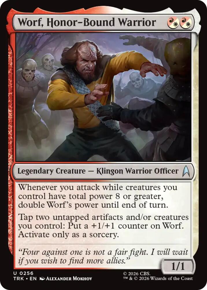 Worf, Honor-Bound Warrior 256 card from Star Trek
