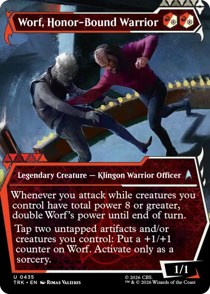 Worf, Honor-Bound Warrior (Showcase) 435 card from Star Trek