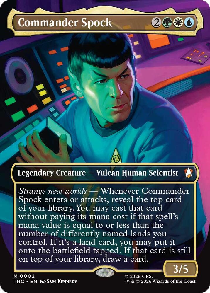 Commander Spock (Borderless) 2 card from Commander: Star Trek