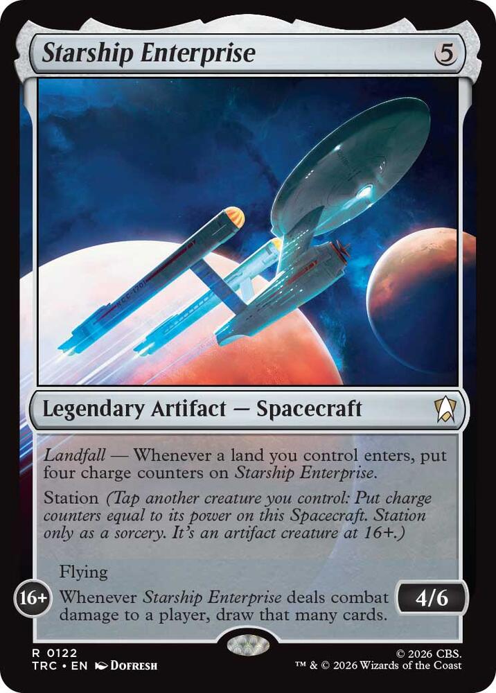 Starship Enterprise 122 card from Commander: Star Trek