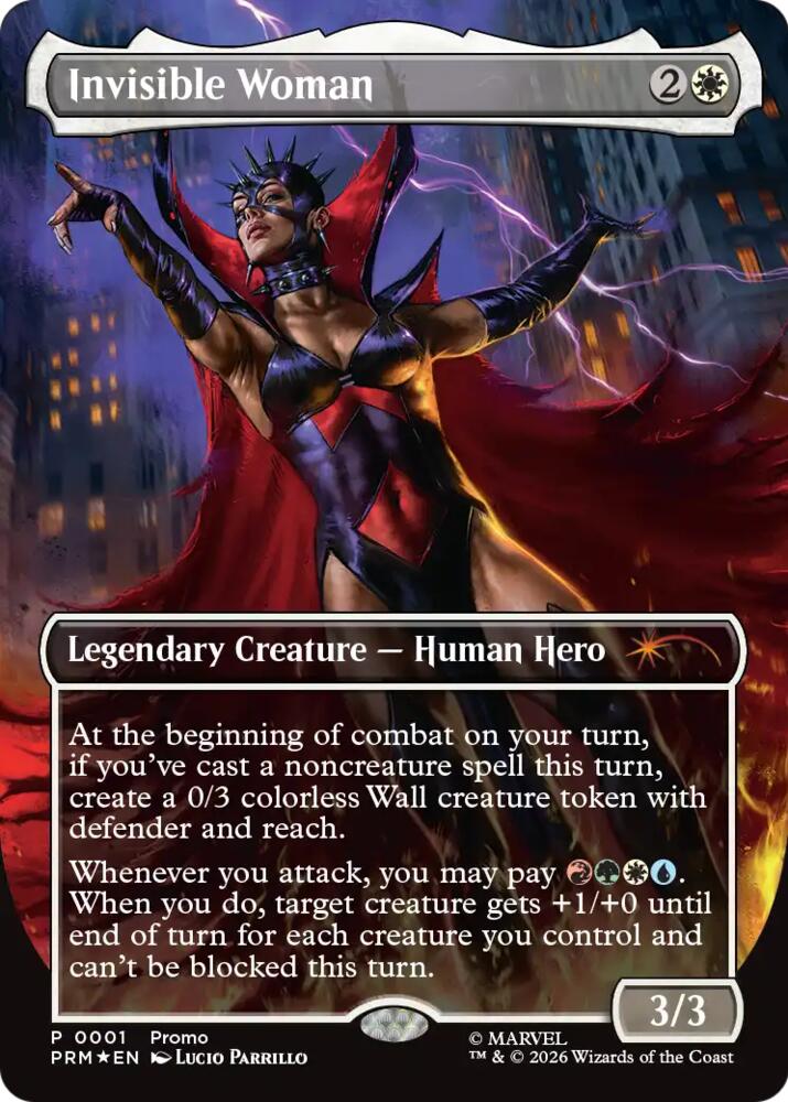 Invisible Woman (Borderless) 1 card from Unique and Miscellaneous Promos