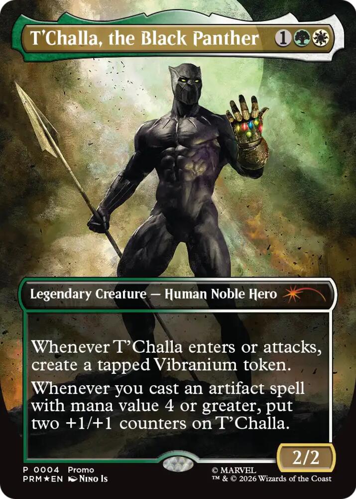 T'Challa, the Black Panther (Borderless) 4 card from Unique and Miscellaneous Promos