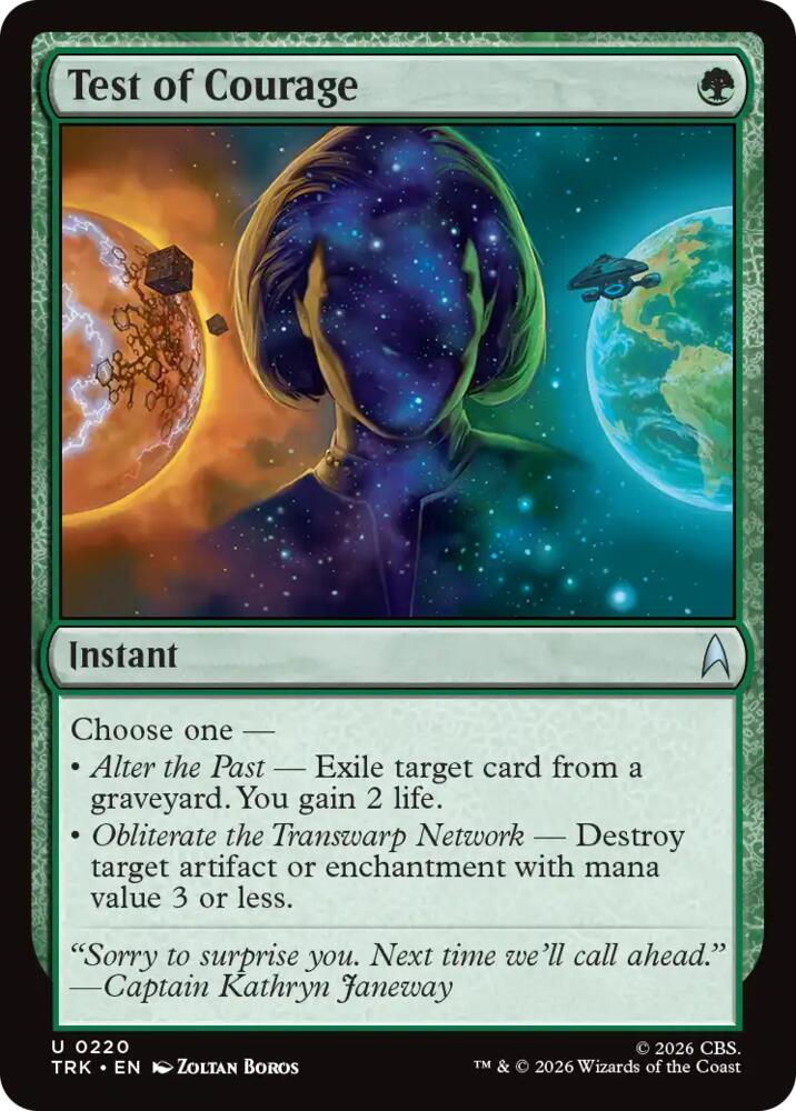 Test of Courage 220 card from Star Trek