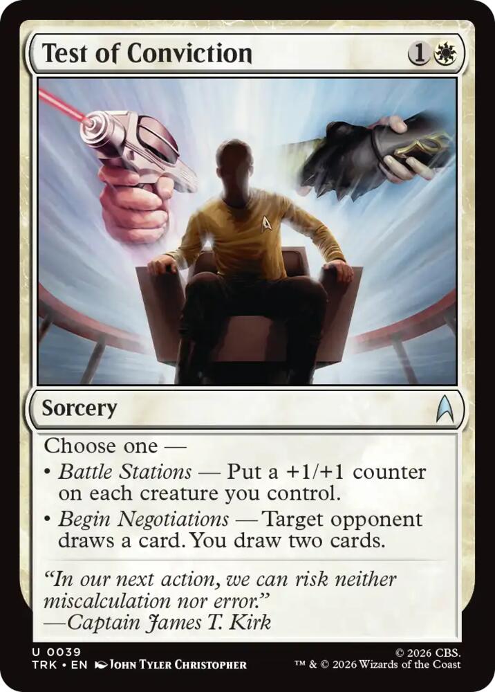 Test of Conviction 39 card from Star Trek