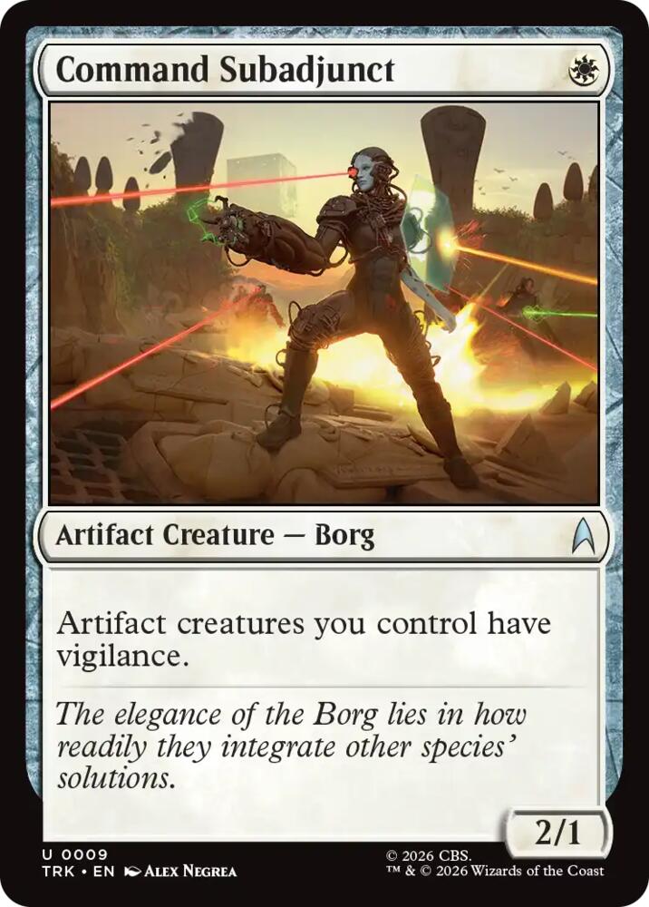 Command Subadjunct 9 card from Star Trek