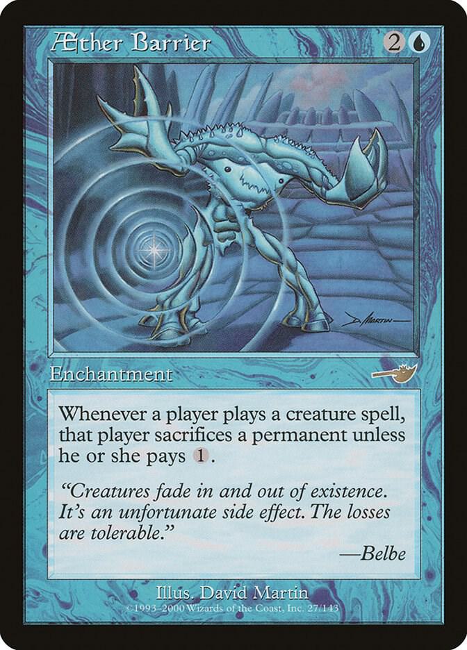 Aether Barrier 27 card from Nemesis