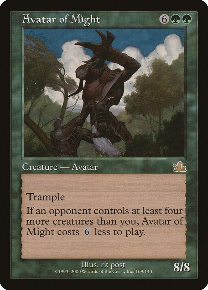 Avatar of Might 109 card from Prophecy