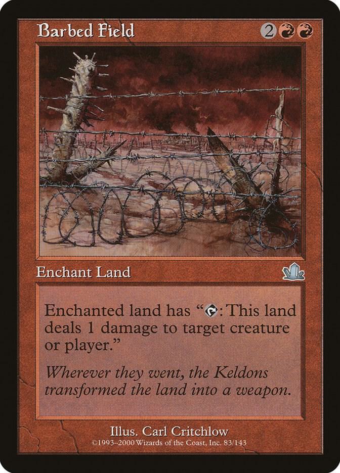 Barbed Field 83 card from Prophecy
