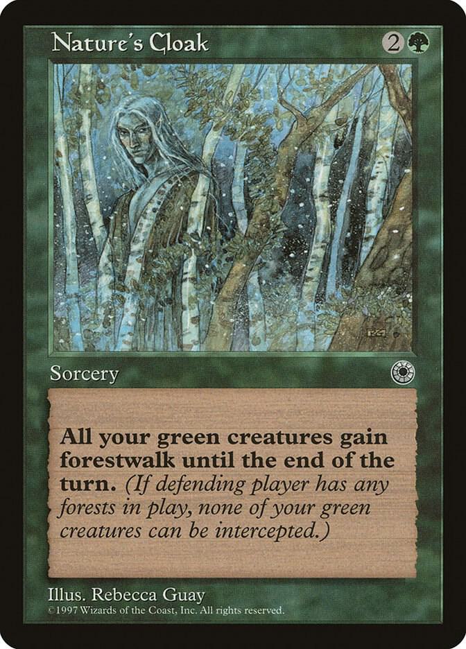 Nature's Cloak card from Portal