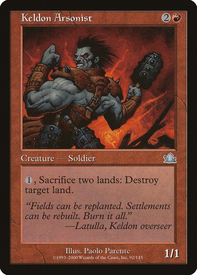 Keldon Arsonist 92 card from Prophecy