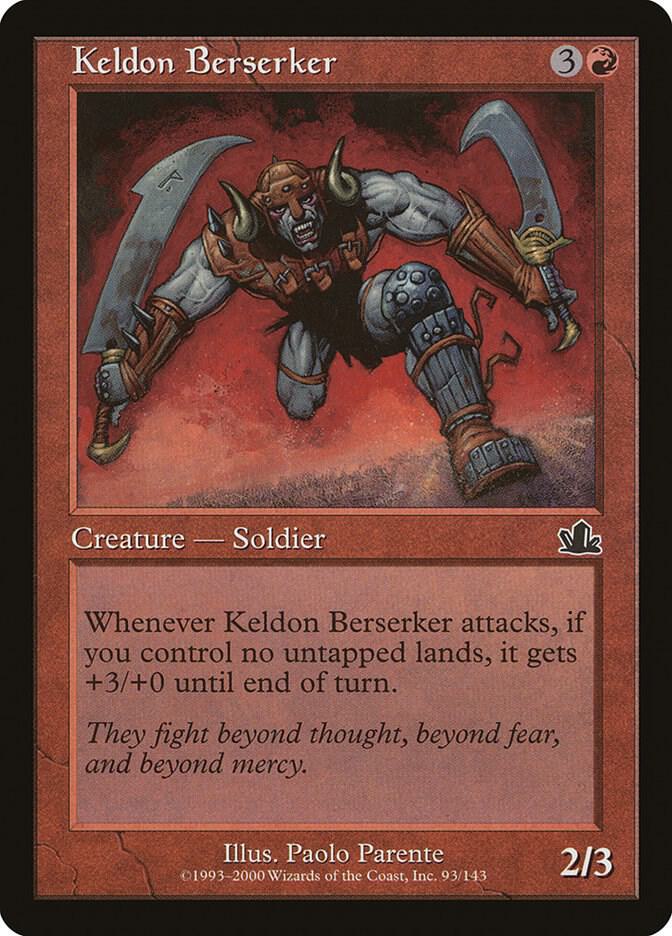 Keldon Berserker 93 card from Prophecy