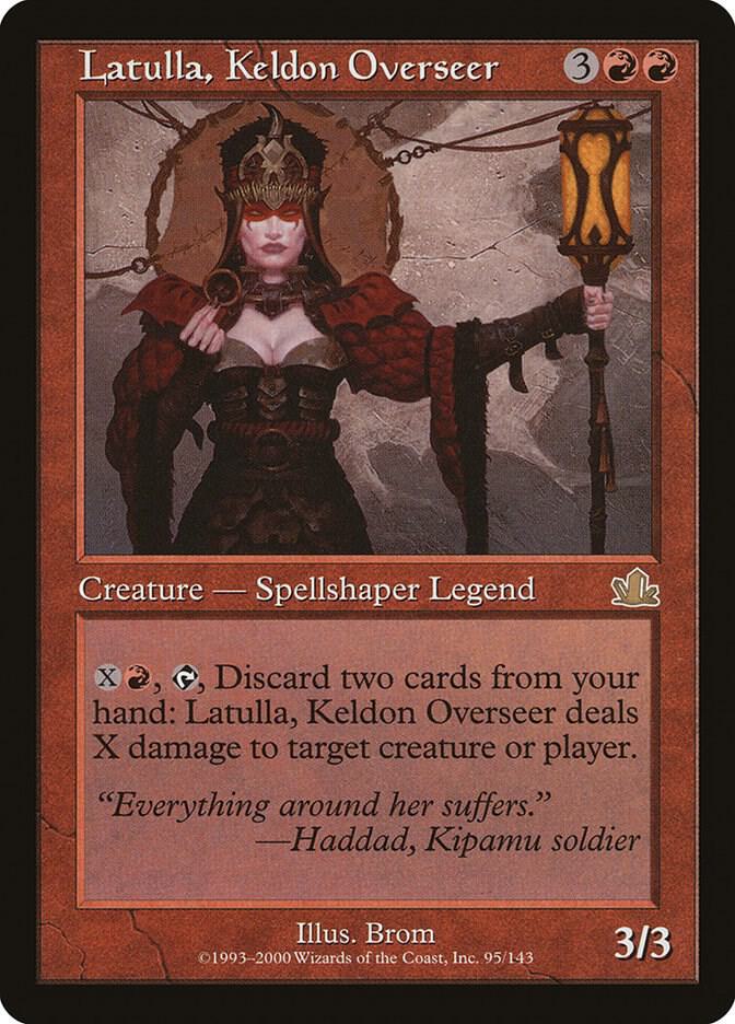 Latulla, Keldon Overseer 95 card from Prophecy