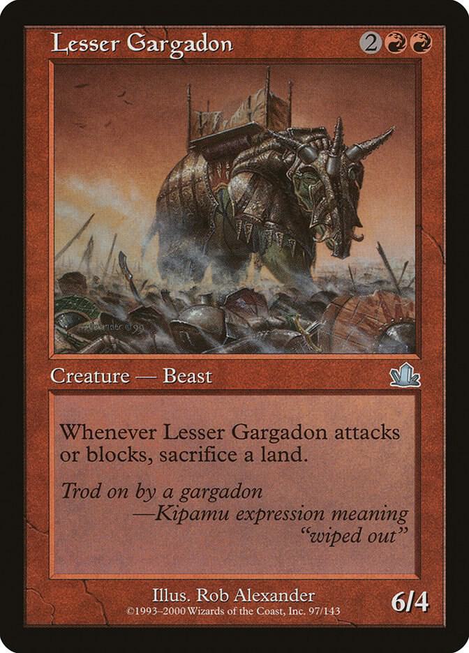 Lesser Gargadon 97 card from Prophecy