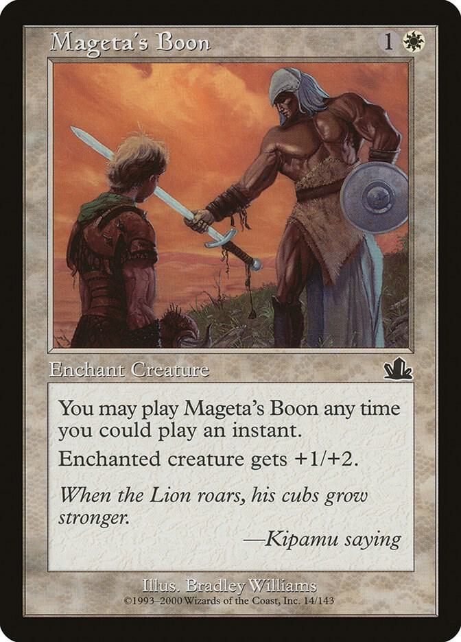 Mageta's Boon 14 card from Prophecy
