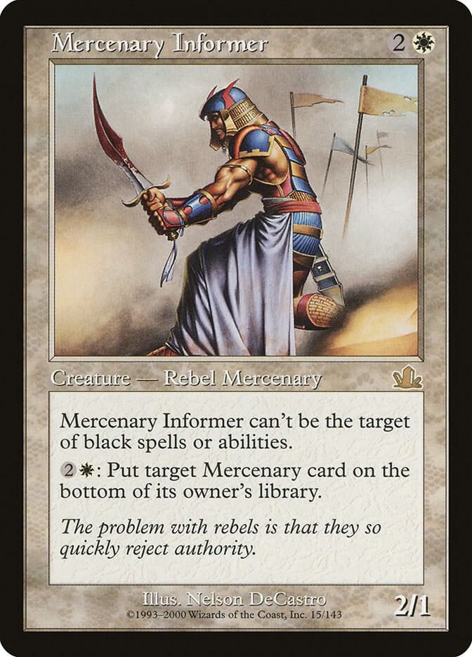 Mercenary Informer 15 card from Prophecy