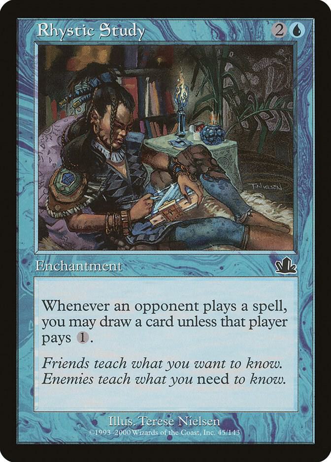 Rhystic Study 45 card from Prophecy