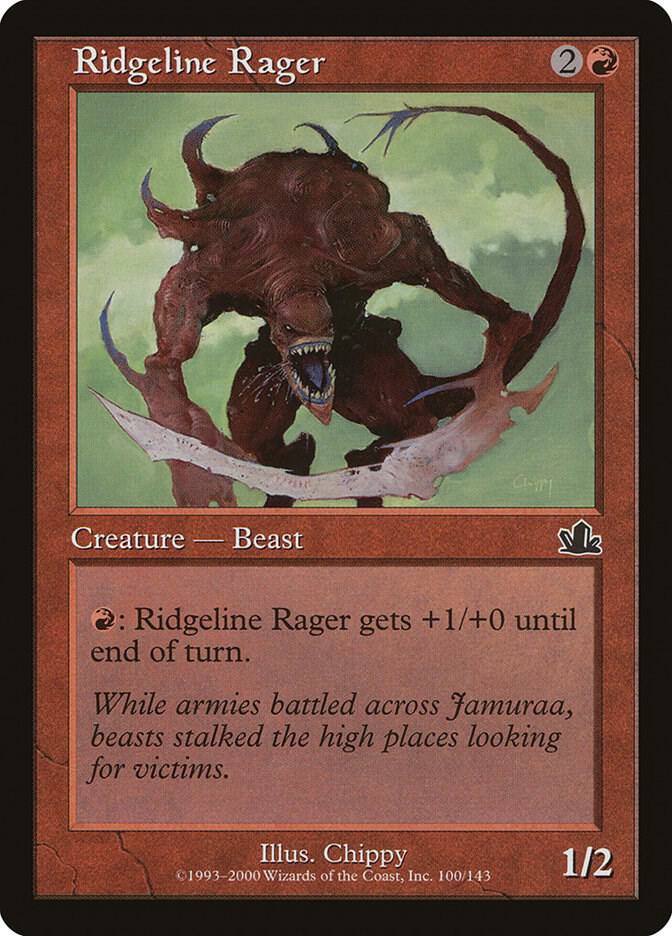 Ridgeline Rager 100 card from Prophecy