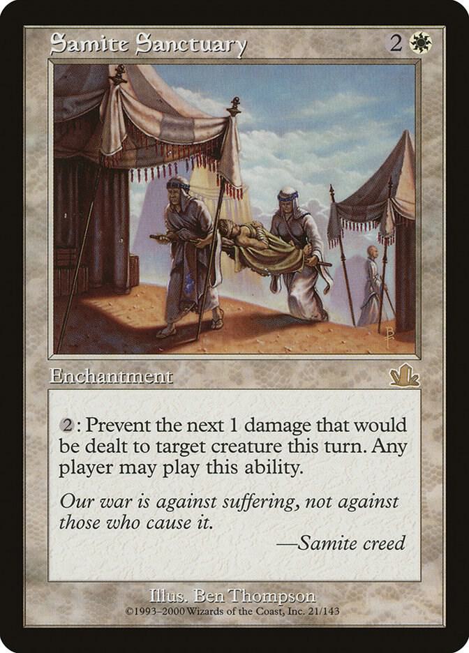 Samite Sanctuary 21 card from Prophecy