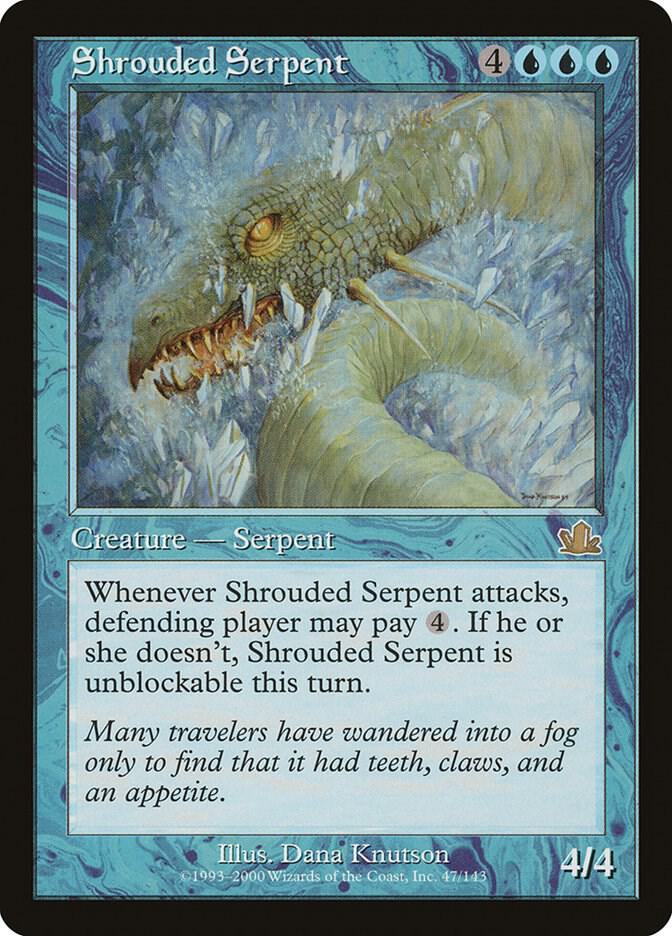 Shrouded Serpent 47 card from Prophecy