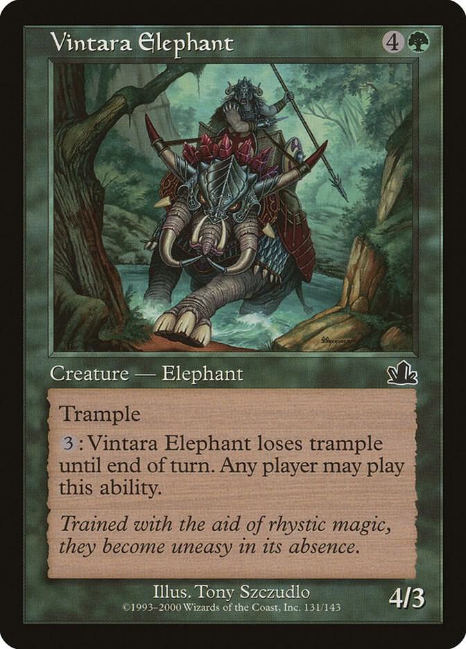 Vintara Elephant 131 card from Prophecy