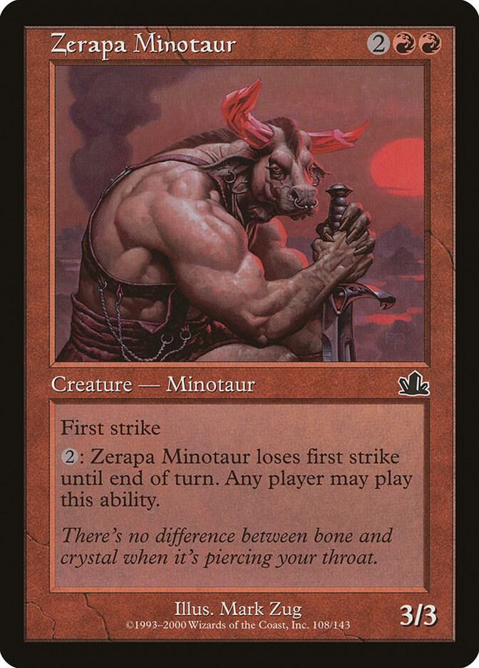Zerapa Minotaur 108 card from Prophecy