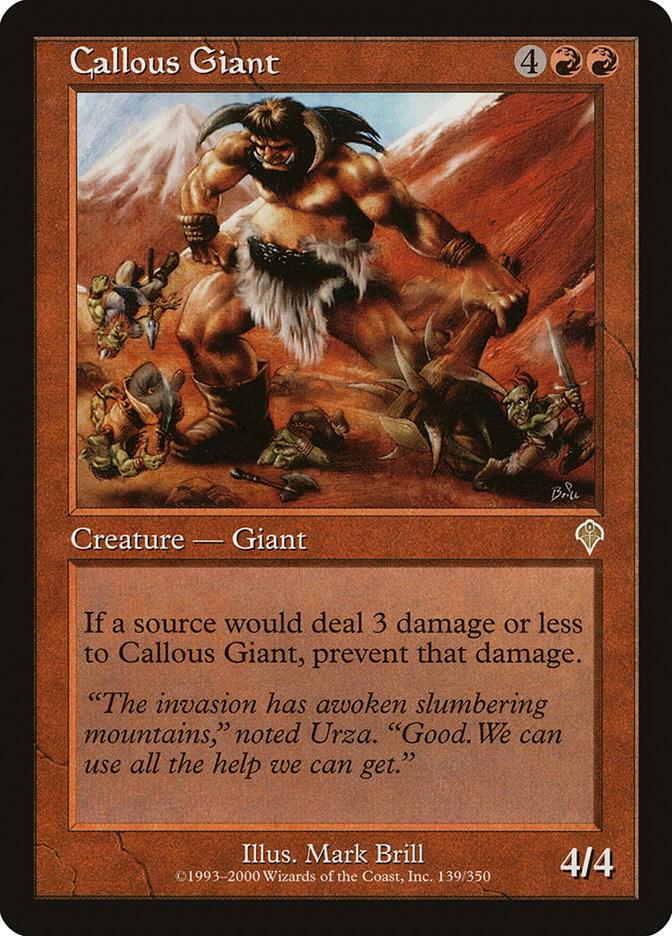 Callous Giant 139 card from Invasion