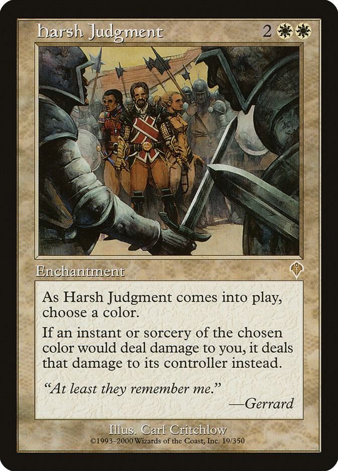 Harsh Judgment 19 card from Invasion