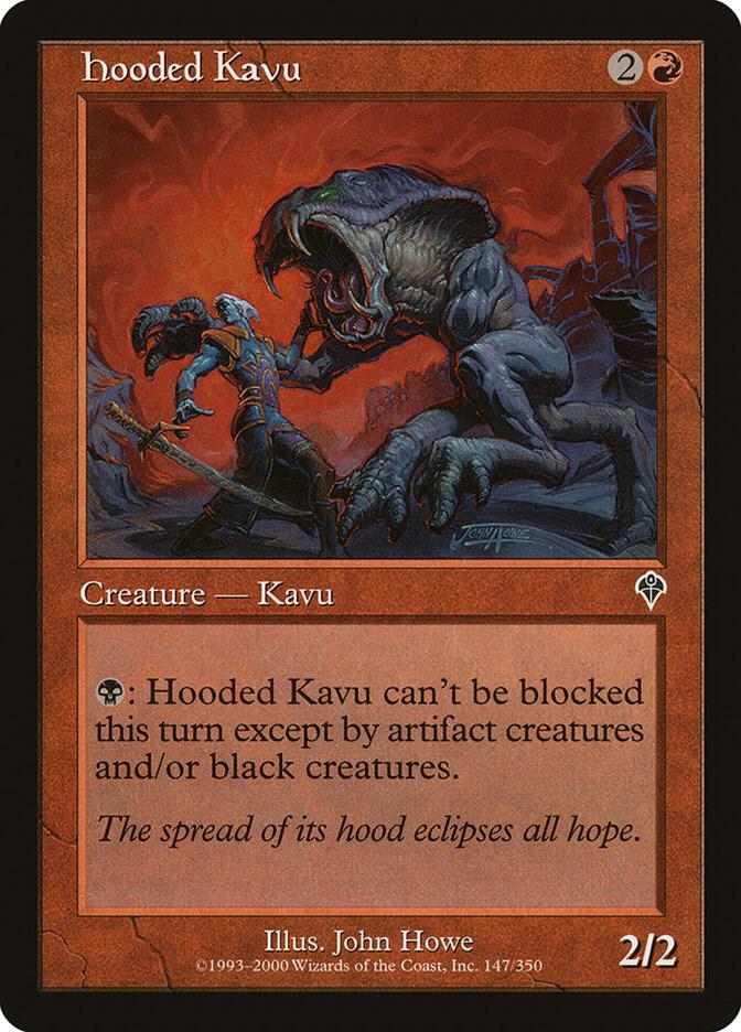 Hooded Kavu 147 card from Invasion