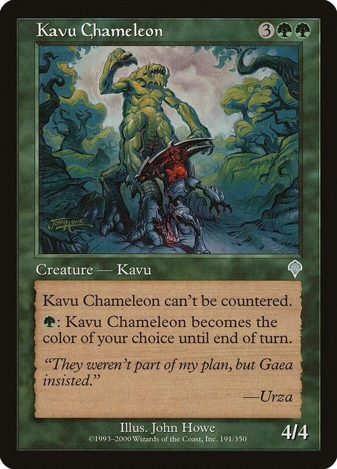 Kavu Chameleon 191 card from Invasion