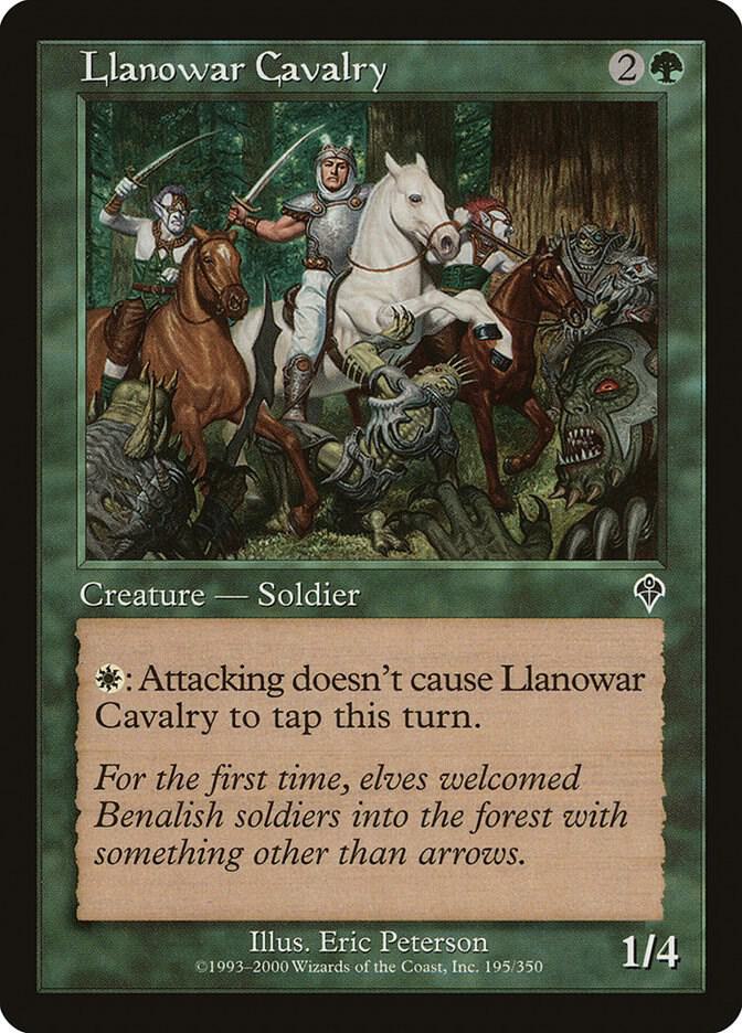 Llanowar Cavalry 195 card from Invasion