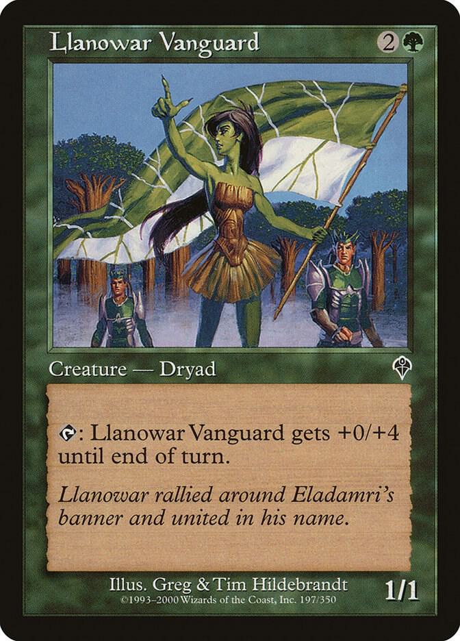Llanowar Vanguard 197 card from Invasion