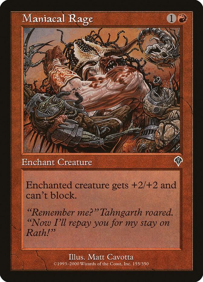Maniacal Rage 155 card from Invasion