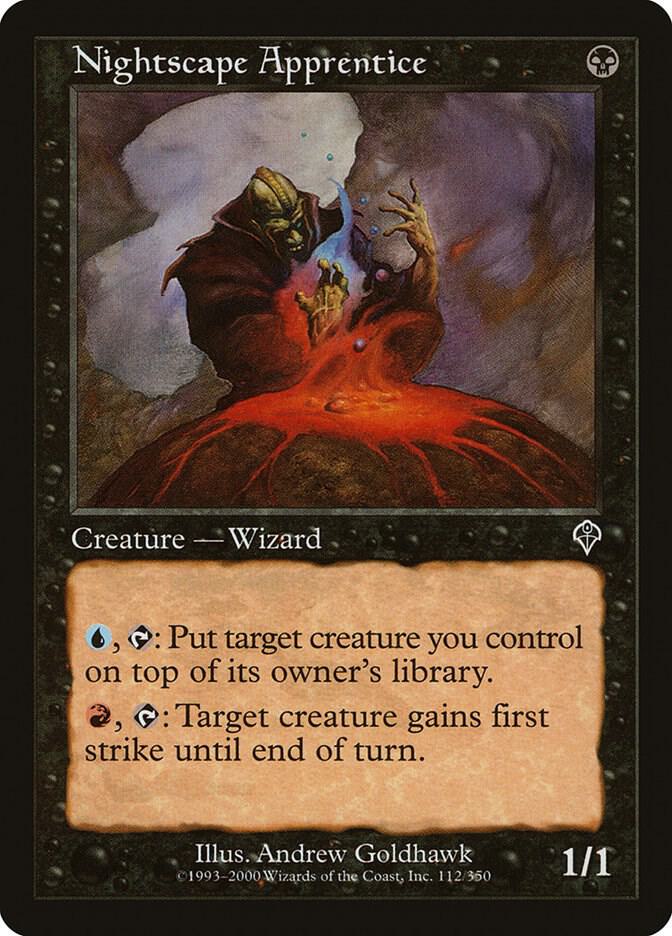 Nightscape Apprentice 112 card from Invasion