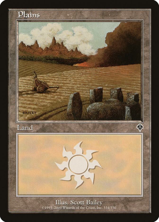 Plains 334 card from Invasion