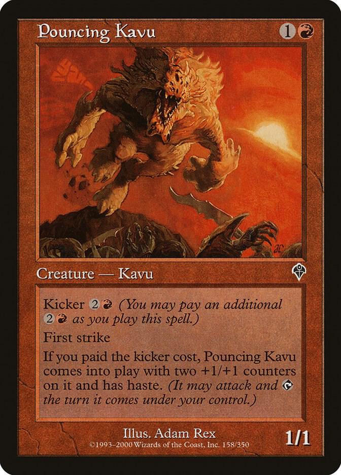 Pouncing Kavu 158 card from Invasion