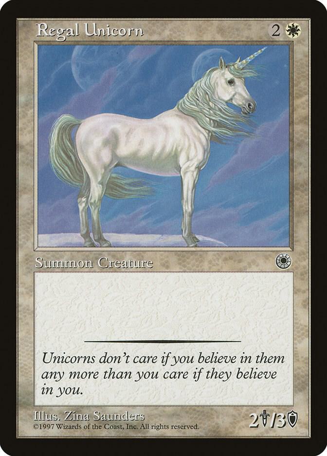 Regal Unicorn card from Portal