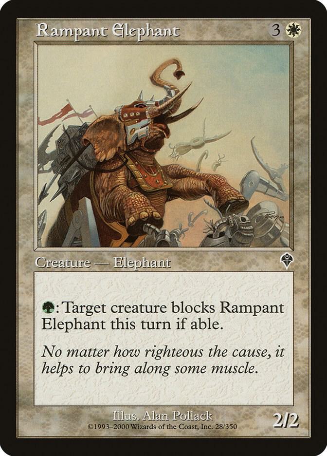 Rampant Elephant 28 card from Invasion