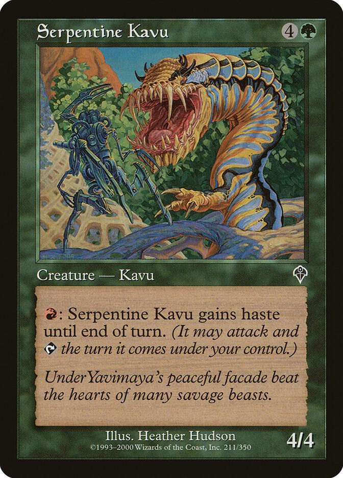 Serpentine Kavu 211 card from Invasion