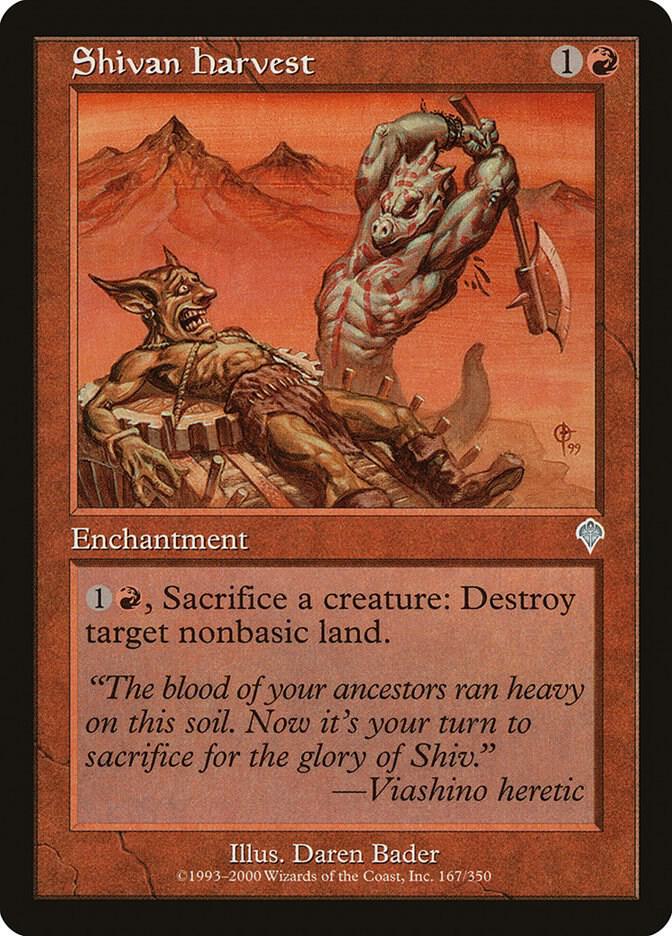 Shivan Harvest 167 card from Invasion