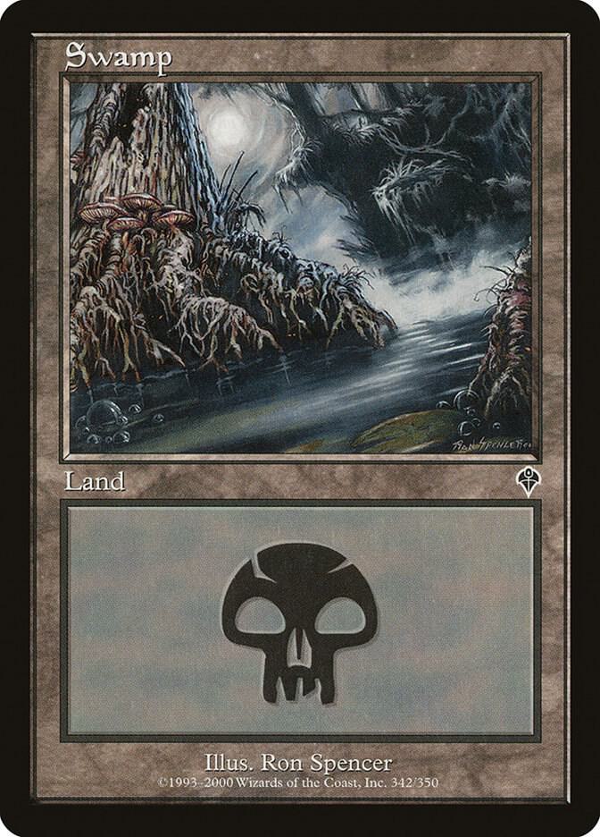 Swamp 342 card from Invasion