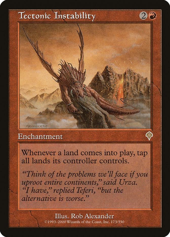 Tectonic Instability 173 card from Invasion