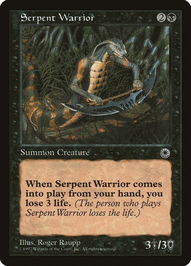 Serpent Warrior card from Portal