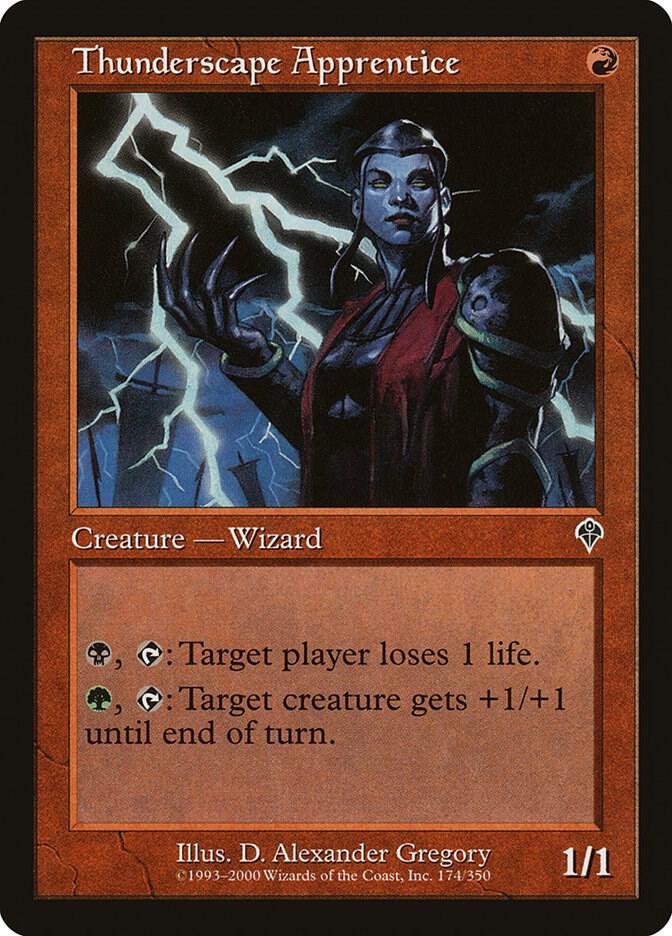 Thunderscape Apprentice 174 card from Invasion
