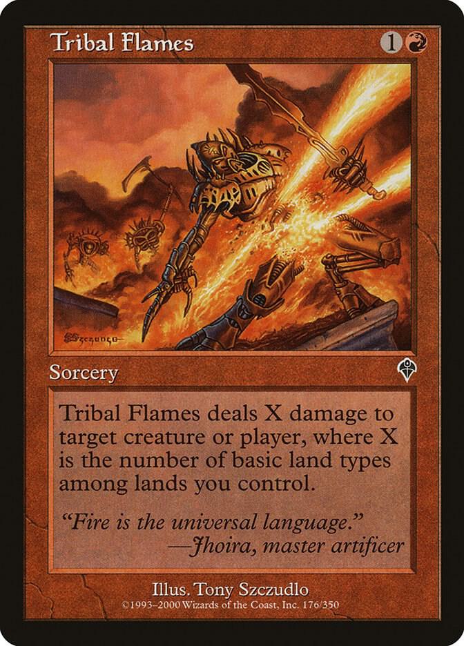 Tribal Flames 176 card from Invasion